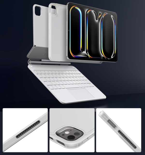 Etui z klawiaturą do iPad Pro 13 (2024) ESR 6В023 360 biały QWERTZ - obrazek 2