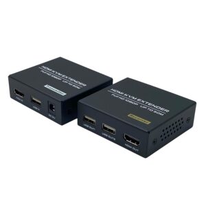 Przedłużacz HDMI USB KVM 1080P@60Hz do 50 m Cat5e/6 z Loop Out UK kabel zasilający