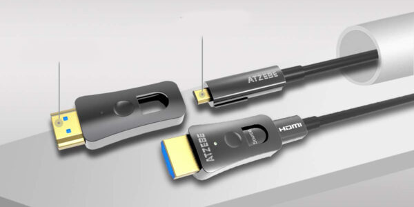 POWYSTAWOWY Kabel światłowodowy HDMI ATZEBE 15M, 4K@60Hz, HDR, 18Gbps, ARC - obrazek 2