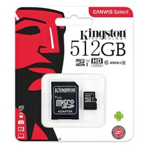 Karta pamięci Kingston Micro SD 512GB, 80MB/s, klasa 10 z adapterem