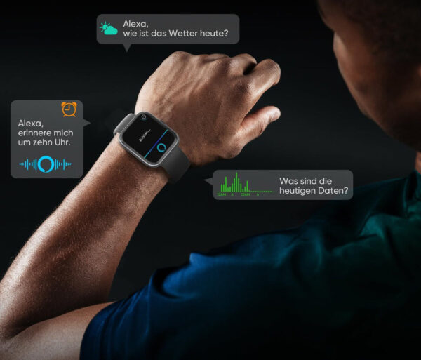 Smartwatch Fitpolo ID208Plus, ekranem 1,8'' IP68, ponad 110 trybów, czarny - obrazek 2