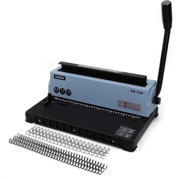 Bindownica drutowa RAYSON TD-130, 34 dziurki, A4, do 120 kartek, raster 3:1