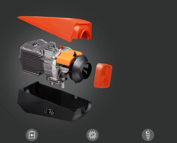 Ogrzewanie diesla maXpeedingrods 12V 5KW z bakiem 10L LCD pilot - obrazek 2