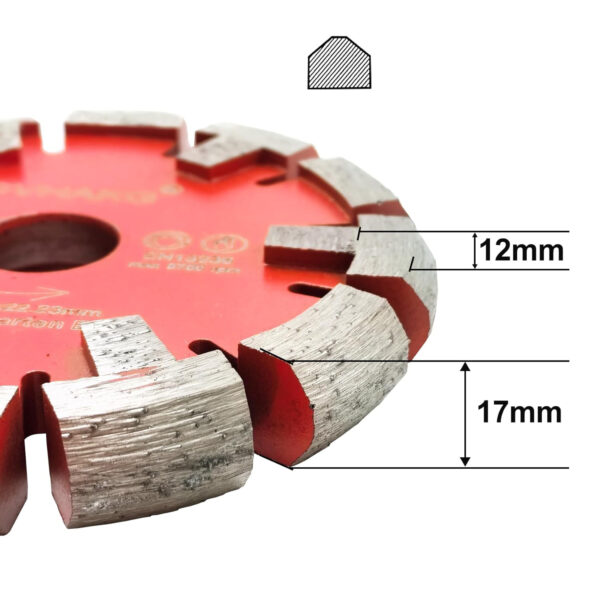 Frez diamentowy GVHAKG Tuck Point, 120x17x12x22,23mm, Używany - obrazek 4