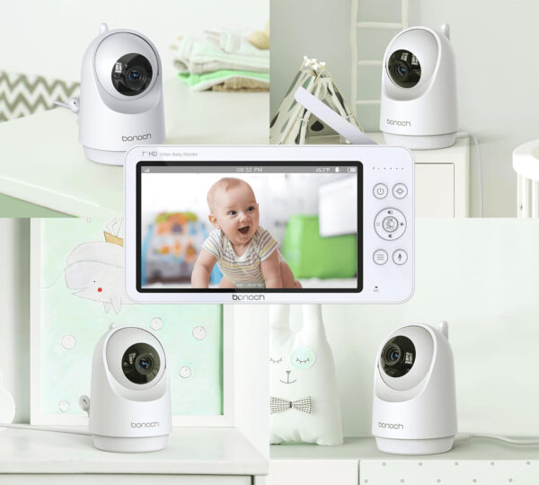 Kamera bonoch BBM01/BBM03/BBM05, Niania Elektroniczna, 720p, Zoom 4X - obrazek 6