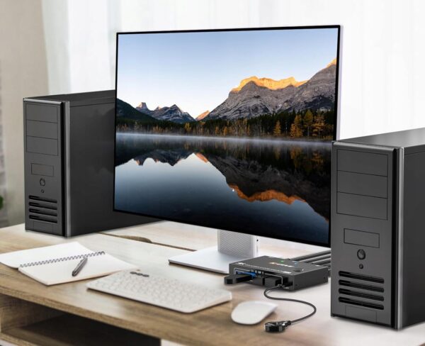 ESKEVE Przełącznik USB 3.0 KVM Displayport 8K 30 Hz 4K 120 Hz - obrazek 2