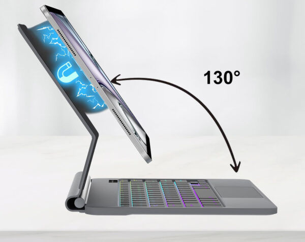 Klawiatura SENGBIRCH Magic Keyboard do iPad Air 13" M3 z etui QWERTZ czarna - obrazek 3