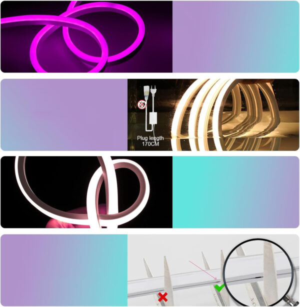 Używany BAGZY Neon LED RGB 20M 220V IP65 Kontrola przez Aplikację 120 LED/M - obrazek 8