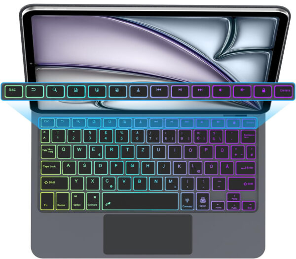 Klawiatura SENGBIRCH Magic Keyboard do iPad Air 13" M3 z etui QWERTZ czarna - obrazek 5