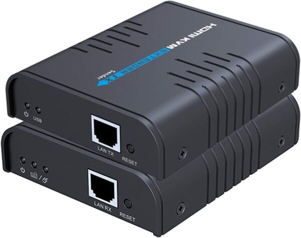 Przedłużacz HDMI AGPTEK KVM 120m, Ultra HD 1080p, klawiatura i mysz USB