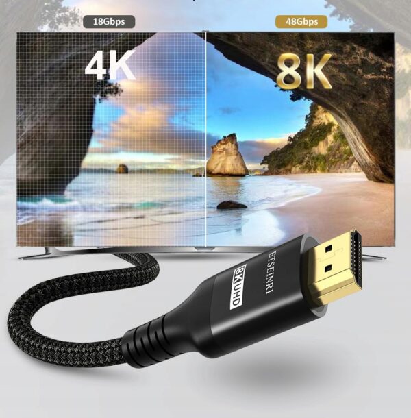 Kabel HDMI Etseinri 20m, 48 Gbit/s 4K przy 120 Hz 8 K przy 60 Hz - obrazek 4