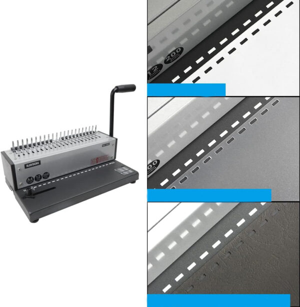 Bindownica grzebieniowa RAYSON SD-1201, 21 otworów, 200 arkuszy, Nie zestaw - obrazek 5