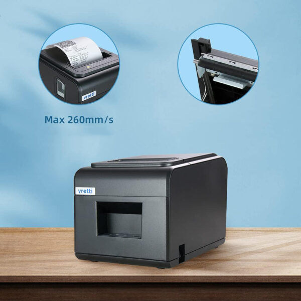Drukarka termiczna vretti V330M, 80 mm, USB, LAN, automatyczne POWYSTAWOWY - obrazek 4