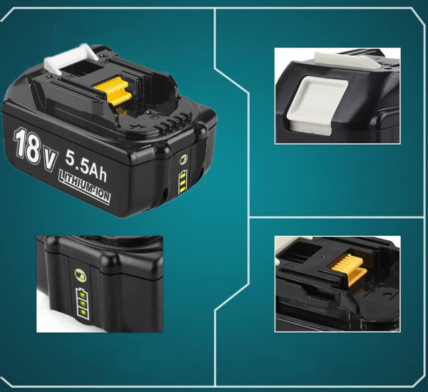 Akumulator Bonadget BL1830 do Makita 18 V 5,5 Ah zapasowa bateria do elektronarzędzi - obrazek 2