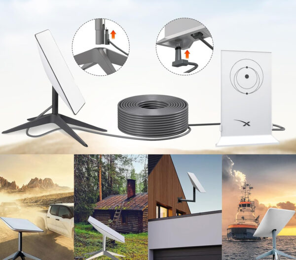 Kabel PonJel Starlink 46m, odporny na wodę, idealny do satelity V2, RJ45 - obrazek 7