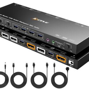 Przełącznik KVM Dual DP (KC-KVM202DPU) switch komputerowy z podwójnym wyświetlaczem