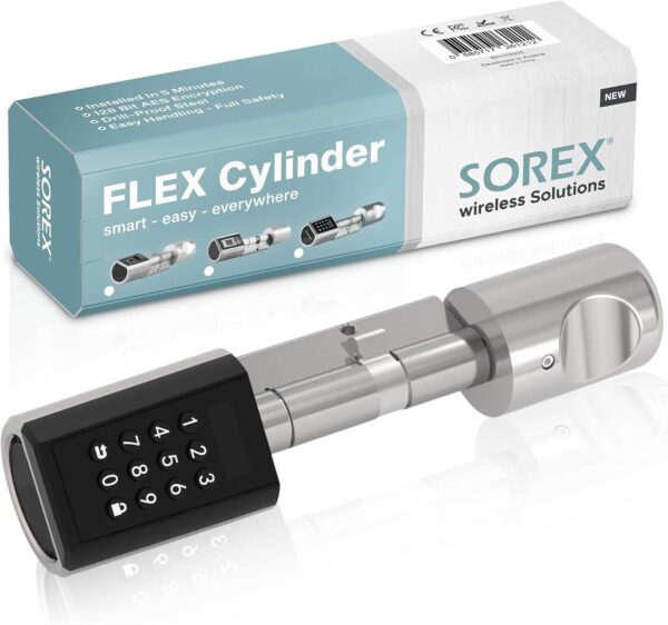 USZKODZONY Cyfrowy zamek do drzwi Sorex E-cylinder kod PIN + RFID bezkluczowy