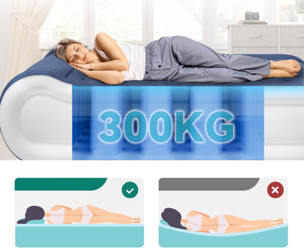 PO NAPRAWIE Materac YITAHOME, podwójny, 300 kg, 2x1,5m dmuchany materac sypialniany - obrazek 4