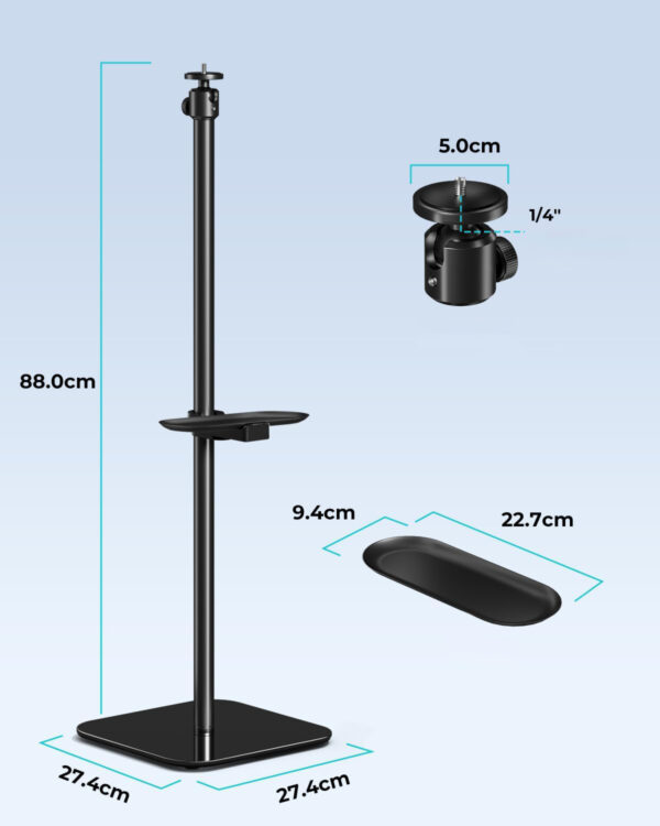 Uniwersalny stojak do projektora viozon DE-PR-01B 88 cm statyw regulowany pod rzutnik i laptopa - obrazek 5