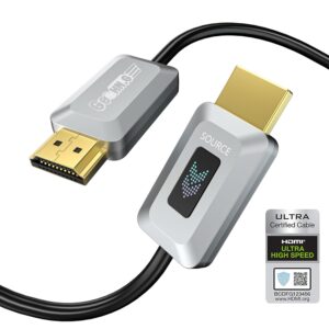 Światłowodowy kabel GeoHN.G HDMI 2.1 długość 20 m przewód do przesyłu obrazu w jakości 8K z minimalną utratą sygnału