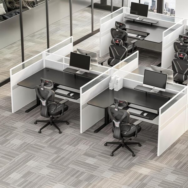 Regulowane biurko narożne EUREKA ERGONOMIC ERK-L60L-B-PRO-EU 155x110 cm - obrazek 9