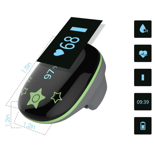 Pulsoksymetr dla dzieci Wellue Viatom, monitor snu dla dzieci z Bluetooth - obrazek 2