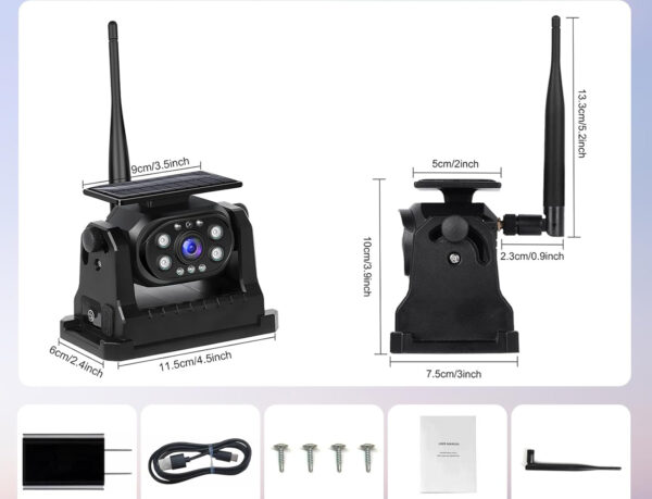 Hodozzy kamera solarna WiFi 1080P bezprzewodowa z magnetycznym uchwytem - obrazek 7