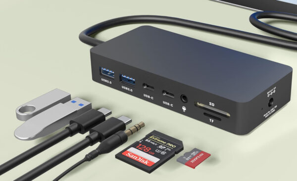 Stacja dokująca Yeemie Pro, MicroSD, VGA 1080P@60Hz, HDMI 4K@30Hz, USB 3.0 - obrazek 4
