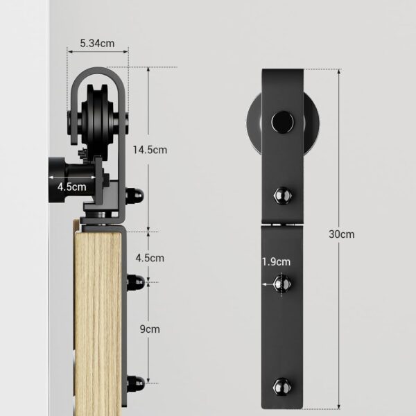 Zestaw drzwi przesuwnych WOLFBIRD 91 cm składany system z kółkami 60-70 cm - obrazek 8