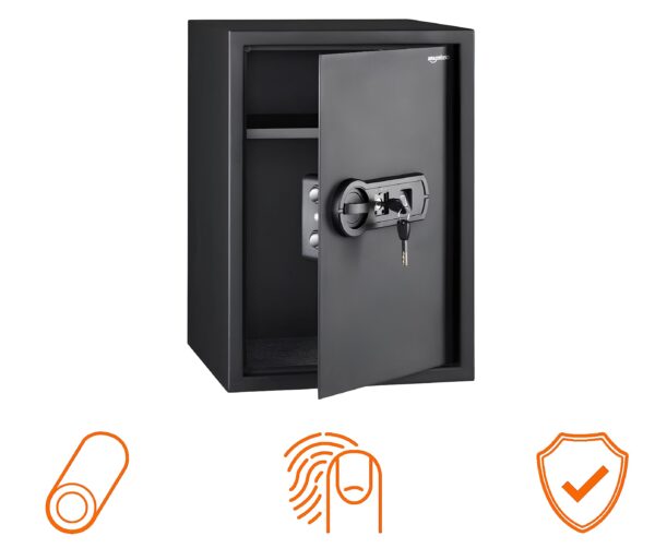 Uszkodzony Elektroniczny sejf biometryczny Amazon Basics 50L czarny - obrazek 4