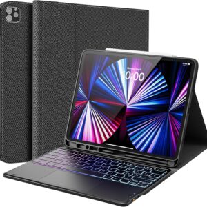 Klawiatura Earto z trackpadem dla iPad Pro 12.9 (6a/5a/4a/3a Gen), QWERTY