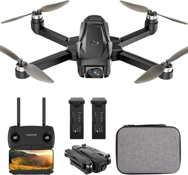 Dron z GPS HANNVIW H330S, 4K, FPV 5G, 44 minuty lotu, 22 x 19,5 x 4,5 cm, 249 g