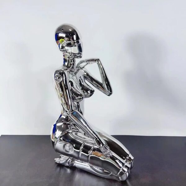 POWYSTAWOWA Figurka Hajime Sorayama cyberpunk srebrna duża ginoid - obrazek 2