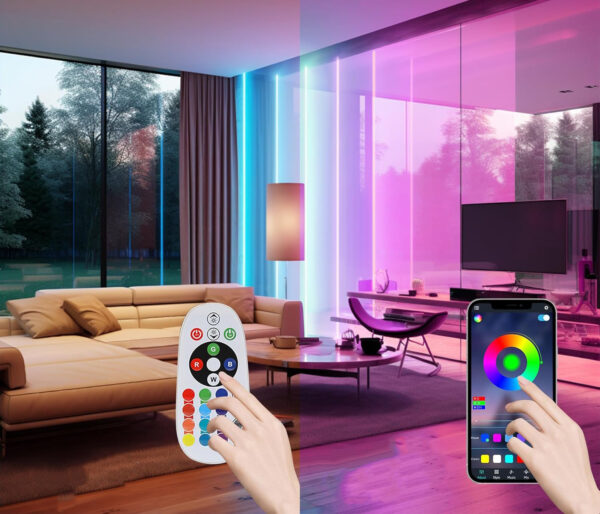 Taśma LED Neon BAGZY, RGB 10 metrów, 230 V Zewnętrzna IP65, Powystawowy - obrazek 5