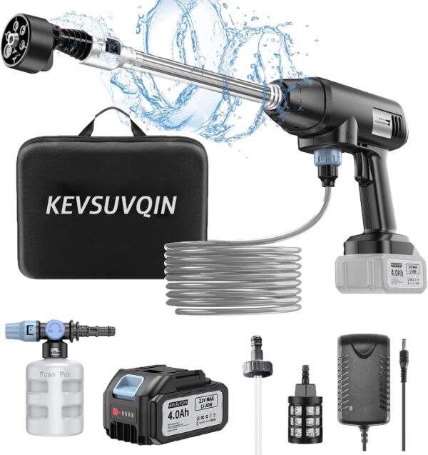 Akumulatorowa myjka Kevsuvqin, 21V, 45 Bars, 4000mAh, Używany