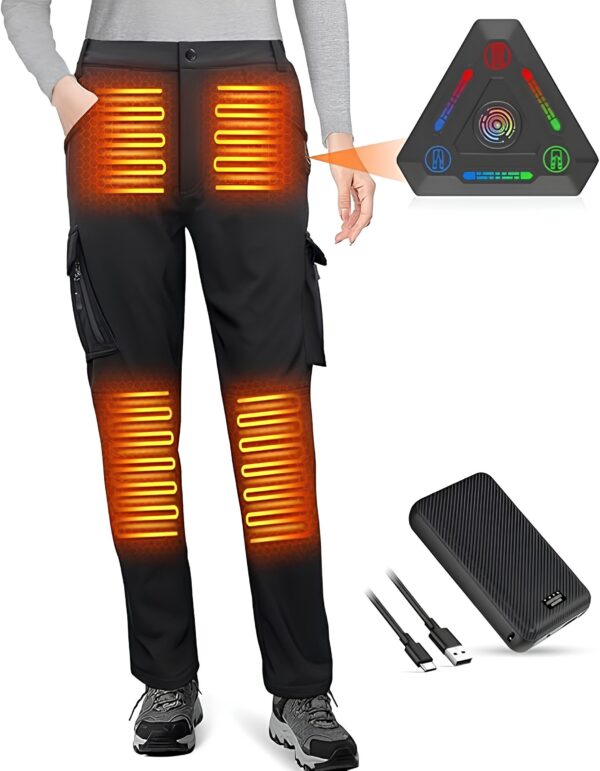 Spodnie damskie z podgrzewaniem FERNIDA, akumulator USB 7.4V, rozmiar L - obrazek 6