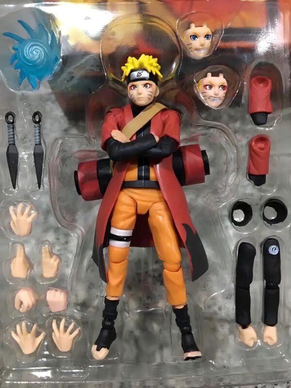 Figurka Naruto Uzumaki z zabezpieczeniem 15 cm kolekcjonerska postać z anime Naruto z podstawą i detalicznym wykonaniem - obrazek 2