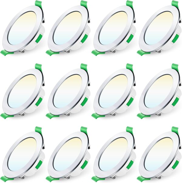 ALUSSO LED Spot wpuszczany 230V, 7W, chrom, ciepłe/neutralne/białe światło