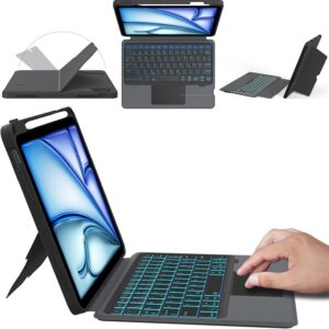 Etui ROOFEI z klawiaturą i touchpadem iPada Pro 12.9" QWERTZ podświetlane