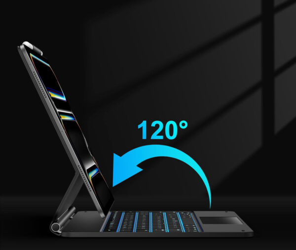 (Brak oryginalnego opakowania) Klawiatura Bluetooth z Etui iPad Pro 13" M4 2024 OMOTON KC011 QWERTZ DE podświetlana - obrazek 9