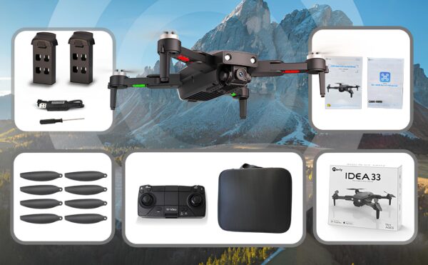 Dron GPS IDEA 33 z kamerą 4K 5G WiFi składany FPV RC Quadcopter UAV 36 min Po naprawie - obrazek 6