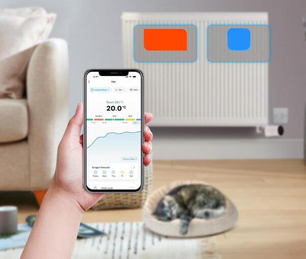 Zestaw 3 termostatów SALCAR WiFi Alexa Google Tuya z bateriami - obrazek 5