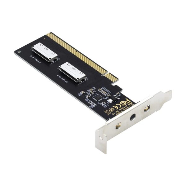 Dwuportowy adapter SFF-8612 Oculink SFF-8611 do kart graficznych PCI-Express