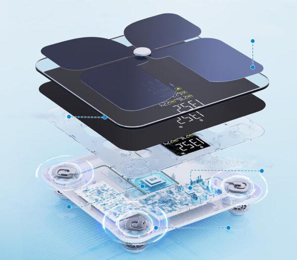 Cyfrowa waga Bluetooth Lepulse FI2016LB z analizą ciała BMI POWYSTAWOWY - obrazek 8