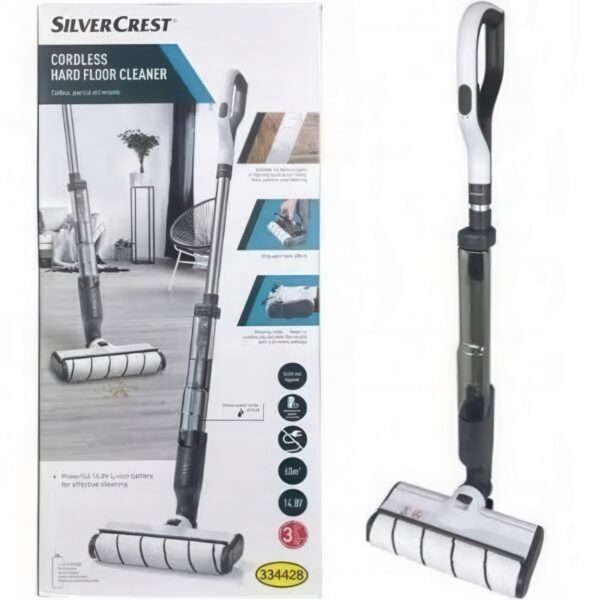 Bezprzewodowy mop elektryczny SILVERCREST 2w1, mycie i suszenie, 14,8V Używany - obrazek 12