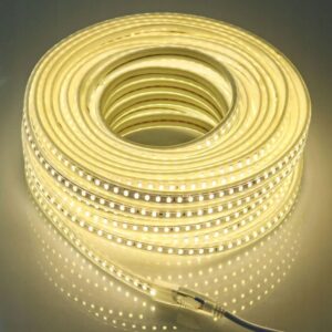 Taśma LED pcning 230V 15M 120 diod z wtyczką EU, 4000K, IP67, biała