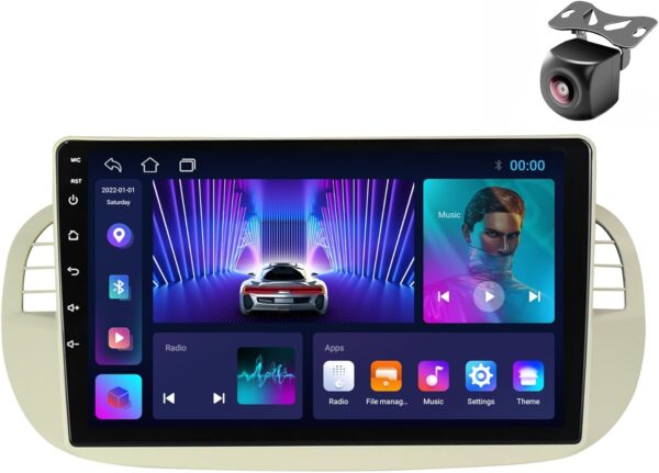 Samochodowe radio stereo z kamerą FM SWC dla Fiata multimedialne radio samochodowe z Bluetooth, kamerą cofania i obsługą kierownicy