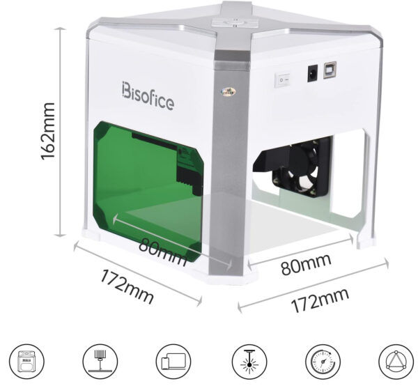 POWYSTAWOWY Grawer laserowy Bisofice K6 z dokładnością 0,05mm, moc 3W - obrazek 2
