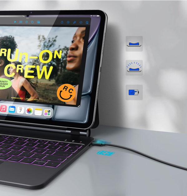 Etui z klawiaturą Earto M01-A11-BK-DE-B , do iPad Pro 11 M4 2024, czarne - obrazek 7