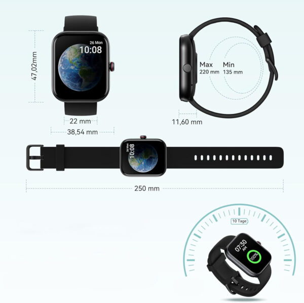 Męski smartwatch Fitpolo, 1,91 cala, IP68, dla Android i iOS - obrazek 8